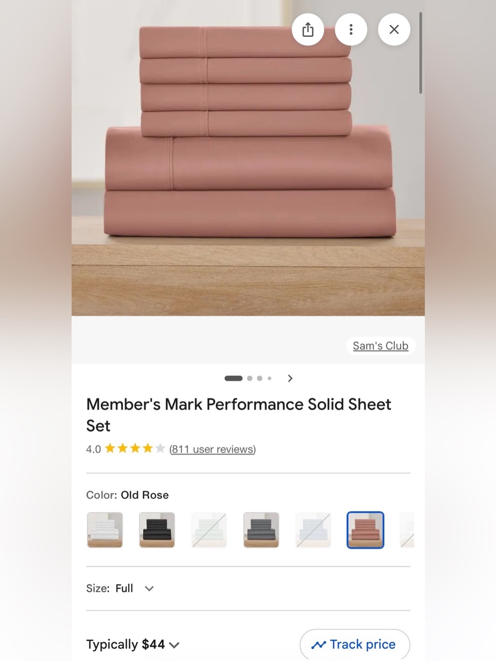 Performance Solid Sheet Set - Old Rose